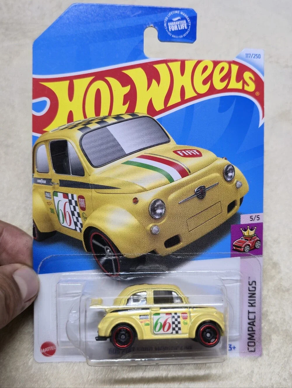 2024 Hot Wheels #117 Compact Kings '60s Fiat 500D Modificado Yellow